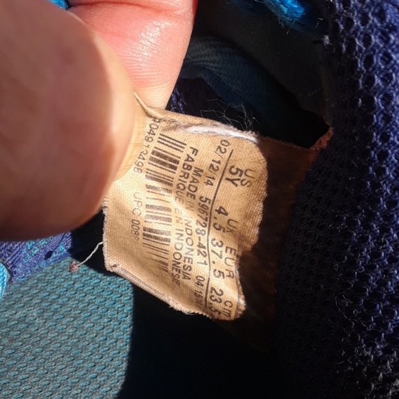 Nike Air Force 1 blue youth trainers sneakers - Picture 6 of 8